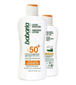 Babaria - Lait Solaire Pour Peaux Sensibles SPF50 + Après-Soleil