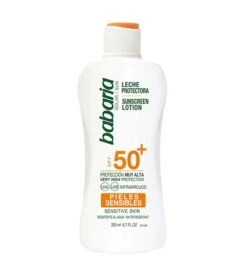 Babaria - Lait Protection Solaire SPF50 200ml - Peaux Sensibles