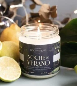 Book And Glow - *Mundos Extraordinarios* - Bougie De Soja Végétalienne - Noche De Verano -Beauté Produits Magasin book and glow vela de soja coleccion de mundos extraordinarios noche de verano 2 25507