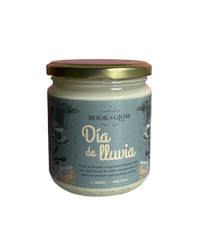 Book And Glow - *Perfect Moments* - Bougie De Soja - Día De Lluvia 1 Book And Glow - *Perfect Moments* - Bougie De Soja - Día De Lluvia