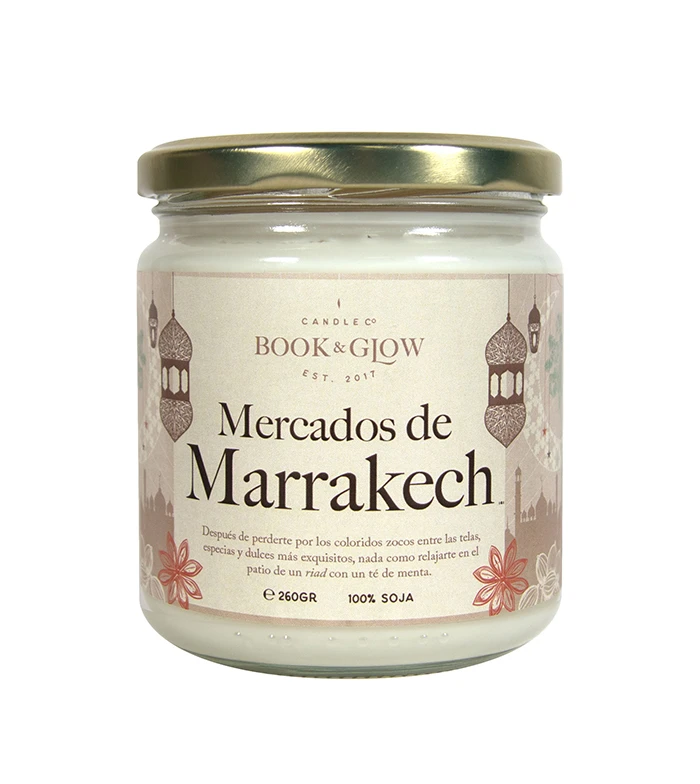 Book And Glow - *Wanderlust* - Bougie Soja - Mercados De Marrakech 1 Book And Glow - *Wanderlust* - Bougie Soja - Mercados De Marrakech