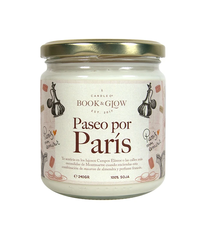 Book And Glow - *Wanderlust* - Bougie De Soja - Paseo Por París 1 Book And Glow - *Wanderlust* - Bougie De Soja - Paseo Por París