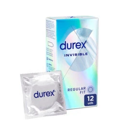 Durex - Préservatifs Invisibles Super Fins Extra Sensibles - 12 Unités