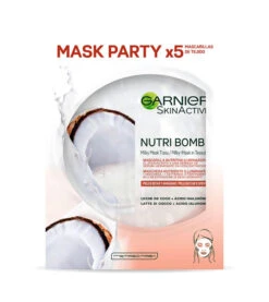 Garnier - Pack De 5 Masques Nourrissants Et éclaircissants Nutri Bomb - Lait De Coco