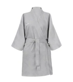 GLOV - Peignoir Ultra Absorbant Kimono Style - Gris