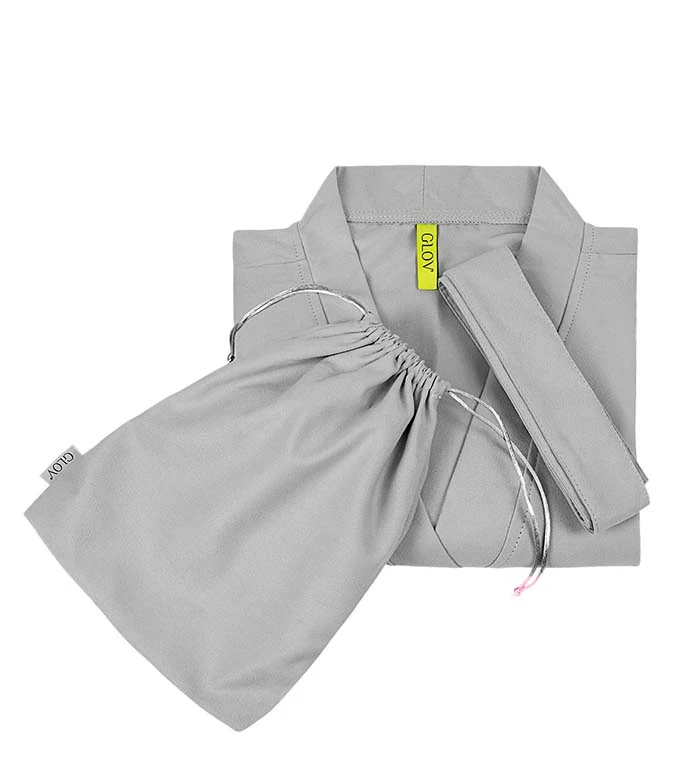 GLOV - Peignoir Ultra Absorbant Kimono Style - Gris 5 GLOV - Peignoir Ultra Absorbant Kimono Style - Gris – Image 5