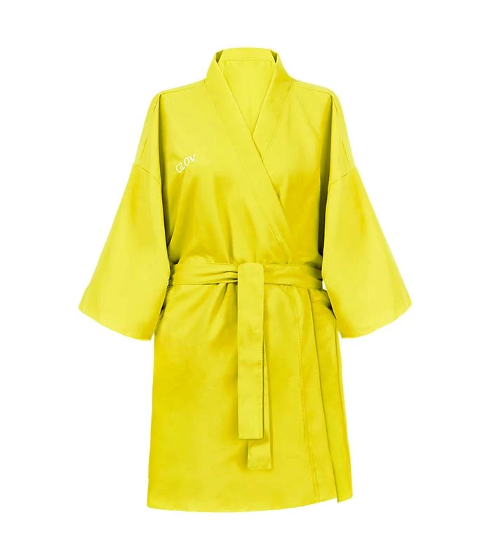 GLOV - Peignoir En éponge Ultra Absorbant Kimono Style - Citron Vert 2 GLOV - Peignoir En éponge Ultra Absorbant Kimono Style - Citron Vert – Image 2