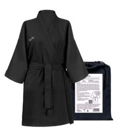 GLOV - Peignoir Ultra Absorbant Kimono Style - Noir