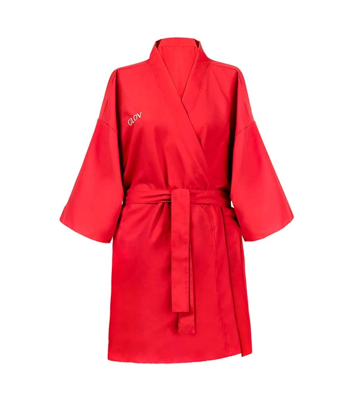 GLOV - Peignoir Ultra Absorbant Kimono Style - Rouge 2 GLOV - Peignoir Ultra Absorbant Kimono Style - Rouge – Image 2