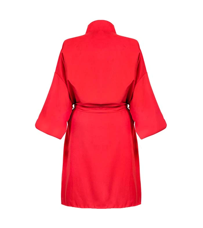 GLOV - Peignoir Ultra Absorbant Kimono Style - Rouge 3 GLOV - Peignoir Ultra Absorbant Kimono Style - Rouge – Image 3
