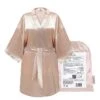 GLOV - Peignoir En Satin Kimono Style - Champagne