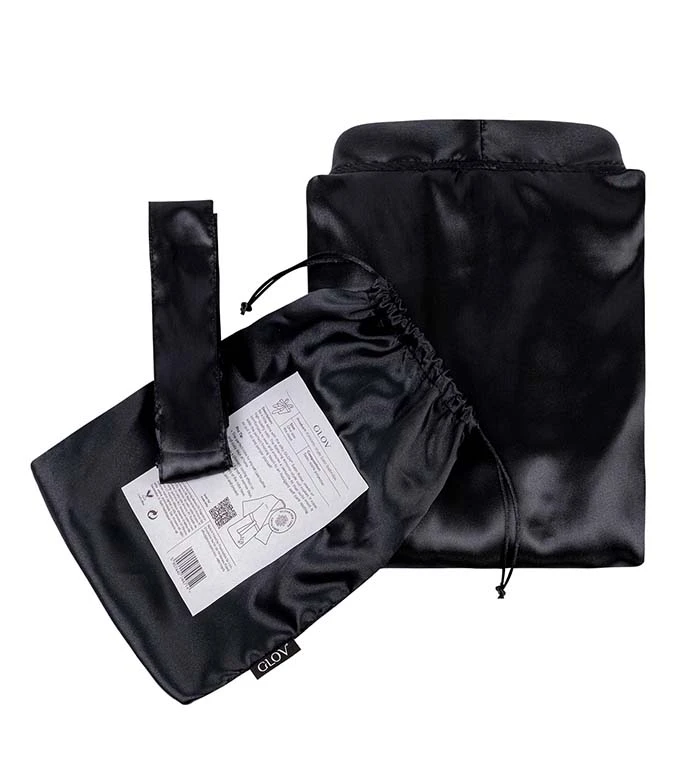 GLOV - Peignoir En Satin Kimono Style - Noir 3 GLOV - Peignoir En Satin Kimono Style - Noir – Image 3