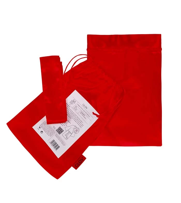 GLOV - Peignoir En Satin Kimono Style - Rouge 3 GLOV - Peignoir En Satin Kimono Style - Rouge – Image 3