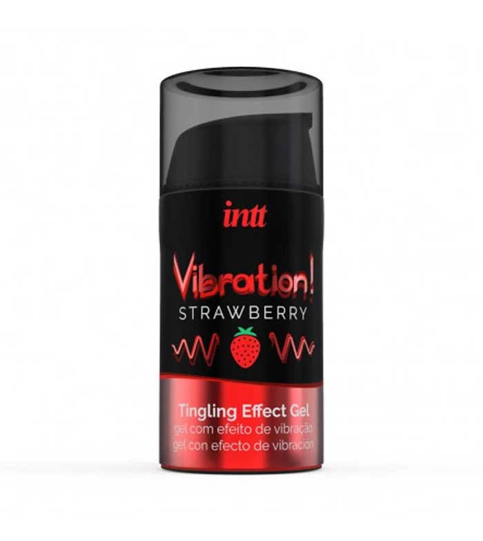 Intt - Gel Excitant Avec Effet De Vibration - Strawberry 2 Intt - Gel Excitant Avec Effet De Vibration - Strawberry – Image 2