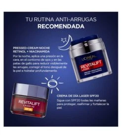 Loreal Paris - Crème De Nuit Revitalift Laser Pressed-Cream Rétinol + Niacinamide -Beauté Produits Magasin loreal paris crema de noche revitalift laser pressed cream retinol niacinamida 5 67331