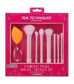 Real Techniques - *Holidays* - Ensemble De Pinceaux Twilight Tinsel + Éponge