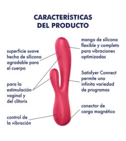 Satisfyer - Vibrateur Contrôlé Par Application Mono Flex - Rouge -Beauté Produits Magasin satisfyer vibrador controlado por app mono flex rojo 4 59810